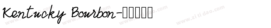 Kentucky Bourbon字体转换